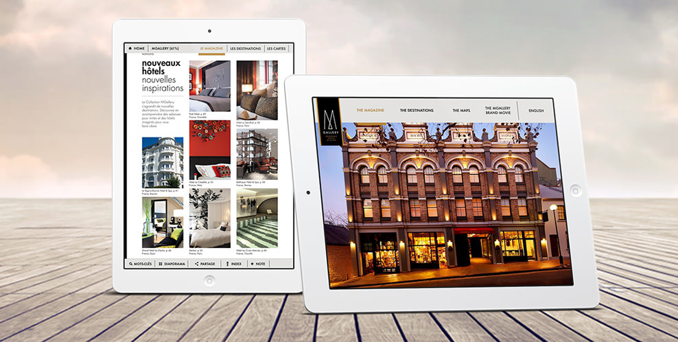 Showcase-Mgallery Application tablette MGallery Développée par Prestimedia