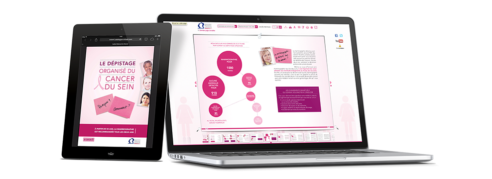 Showcase_InstitutNatCancer-flip-book Prestimedia vous présente ses références de catalogues interactifs : exemple INCA