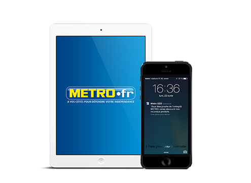 Prestimedia vous présente ses références de solutions digitales : exemple Application marchande Metro