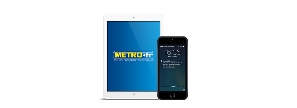 Showcase_Metro Prestimedia vous présente ses références de solutions digitales : exemple Application marchande Metro