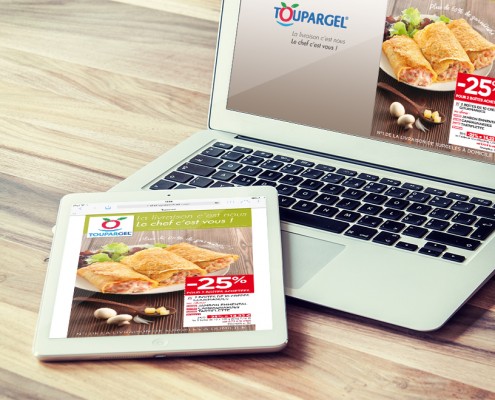 Catalogue marchand Toupargel réalisé par Prestimedia